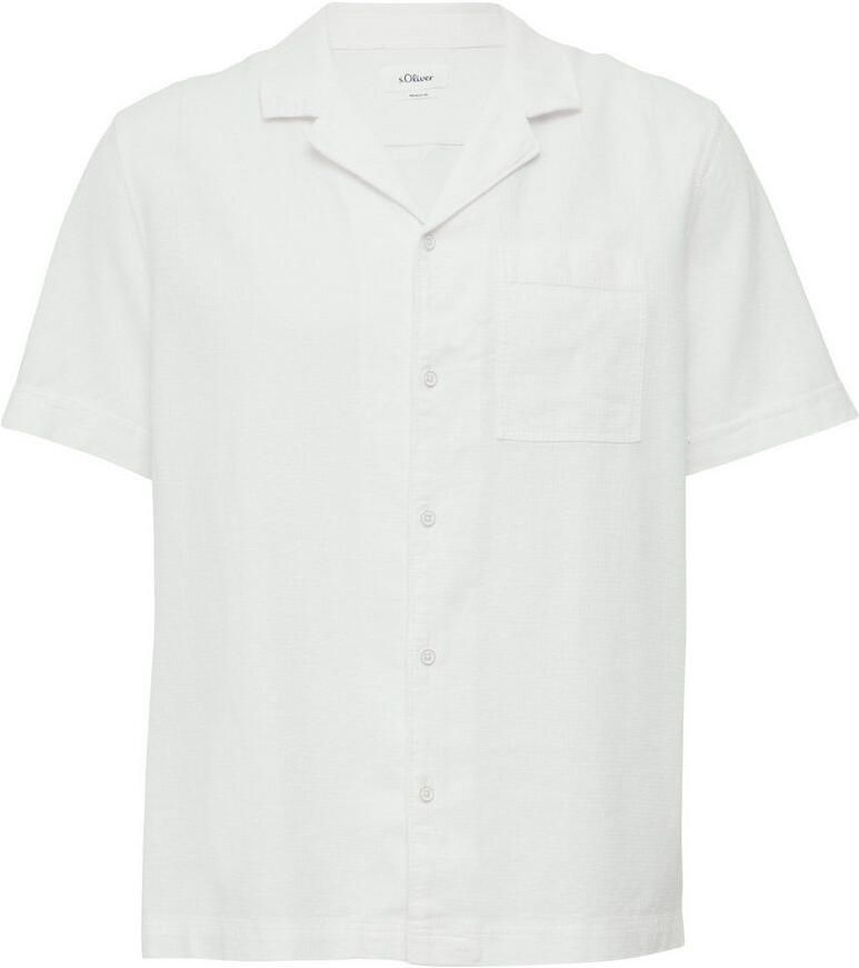 S.Oliver Overhemd met korte mouwen met structuurmotief