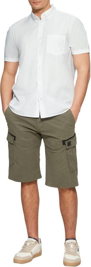 S.Oliver Overhemd met korte mouwen met wasbeurt en geweven tape - Foto 3