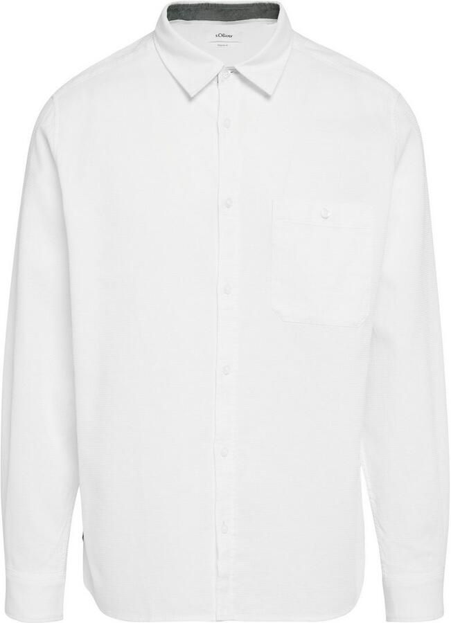 S.Oliver RED LABEL Regular fit vrijetijdsoverhemd van piqué van puur katoen - Foto 3