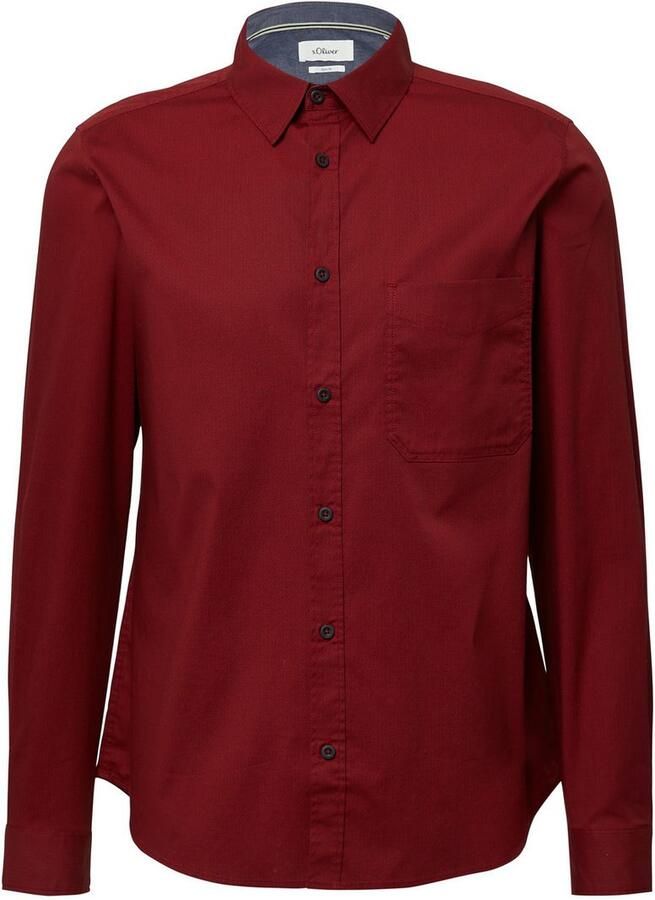 S.Oliver Overhemd met lange mouwen met borstzak