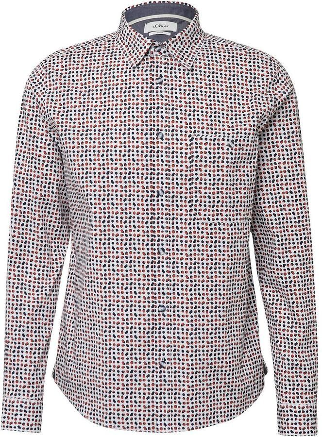 S.Oliver Overhemd met lange mouwen met contrastdetails
