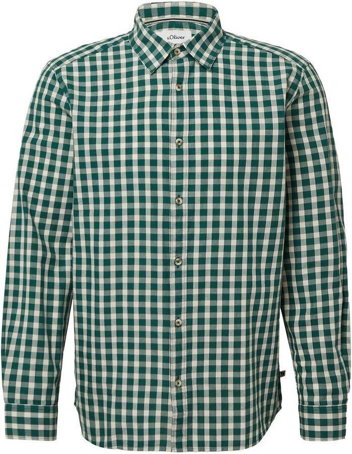 S.Oliver Overhemd met lange mouwen met ruitpatroon