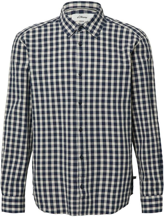 S.Oliver Overhemd met lange mouwen met ruitpatroon