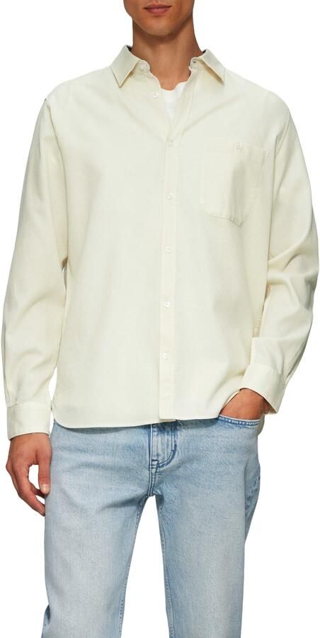 S.Oliver Overhemd met lange mouwen met structuurmotief - Foto 4