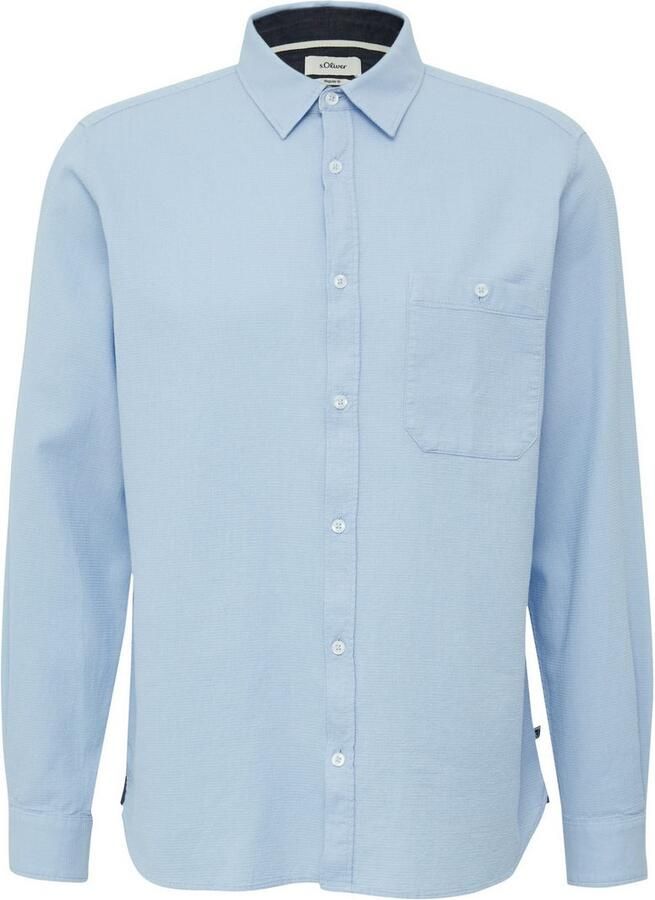 S.Oliver Overhemd met lange mouwen met structuurmotief