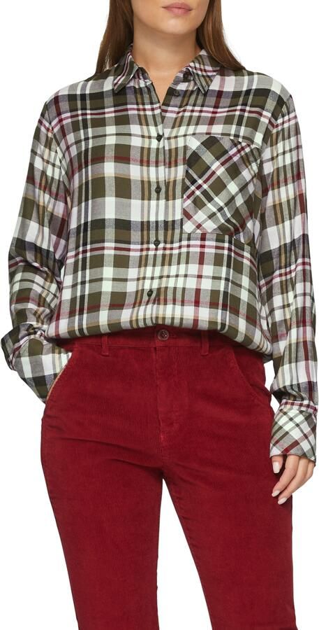 S.Oliver RED LABEL Relaxed fit overhemdblouse van viscosemix - Foto 4