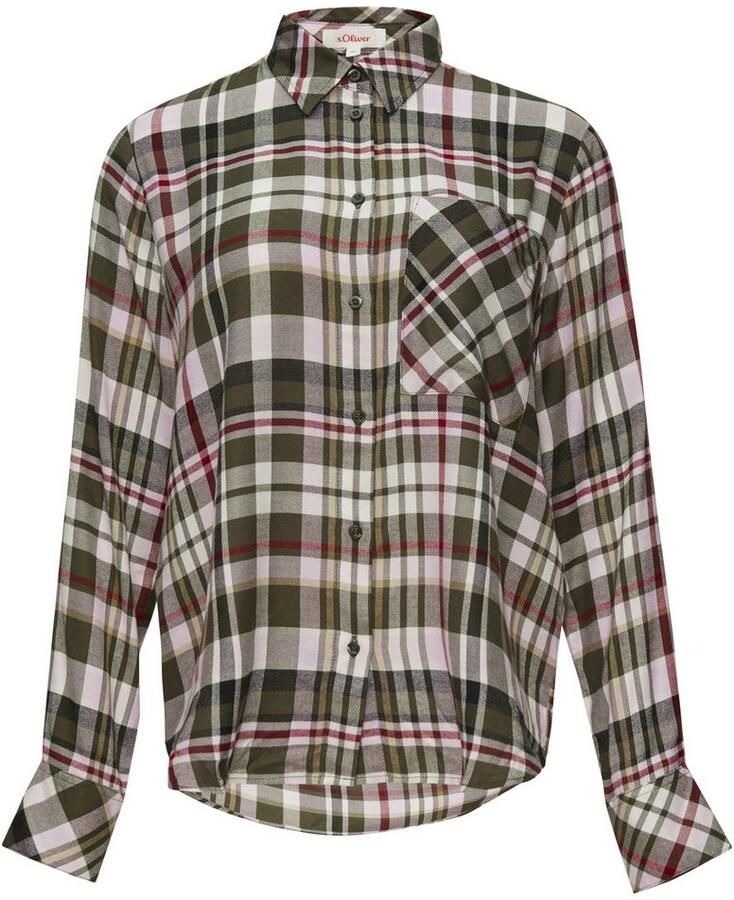 S.Oliver RED LABEL Relaxed fit overhemdblouse van viscosemix