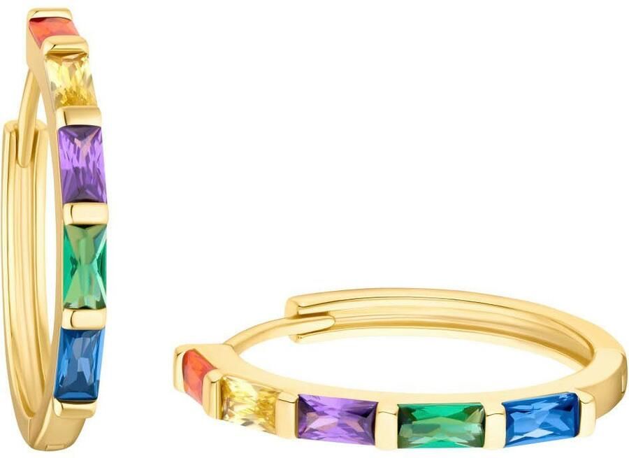 S.Oliver Paar creolen Regenbogen 2035503 met zirkoon (synthetisch) - Foto 3