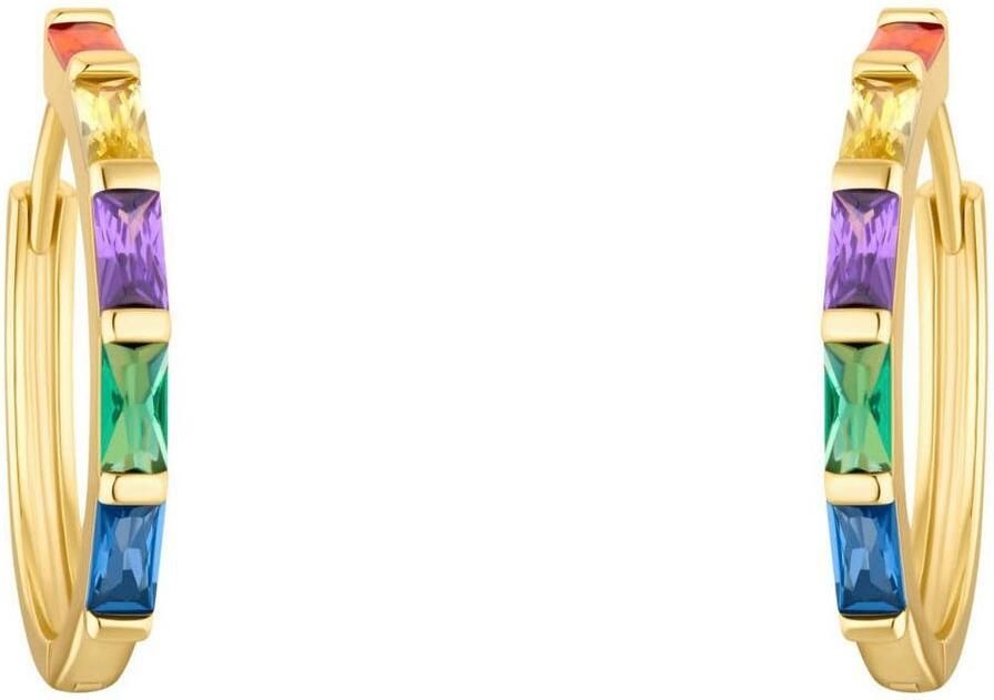 S.Oliver Paar creolen Regenbogen 2035503 met zirkoon (synthetisch) - Foto 1