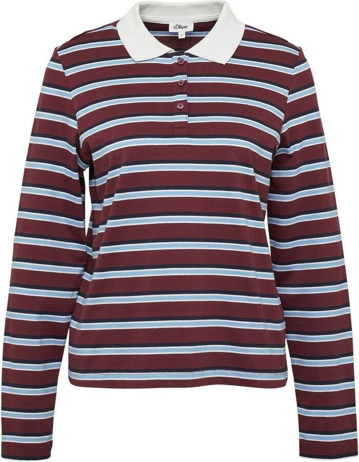 S.Oliver Poloshirt Lange mouw met strepen
