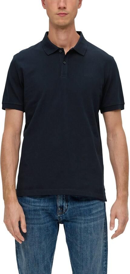 S.Oliver regular fit polo met logo donkerblauw - Foto 6