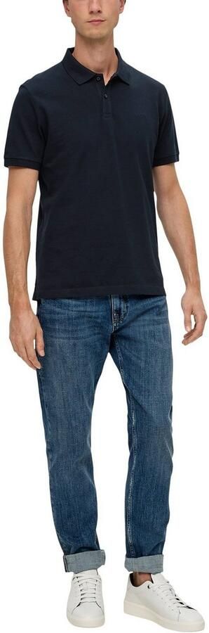 S.Oliver regular fit polo met logo donkerblauw - Foto 5