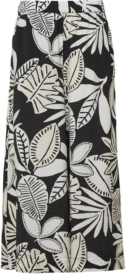 S.Oliver wide leg high waist culotte zwart