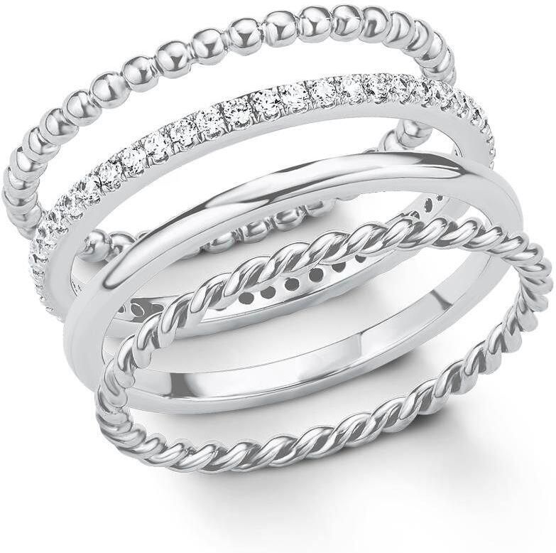 S.Oliver Ringenset 2015038 met zirkoon (synthetisch) (set 4-delig) - Foto 6