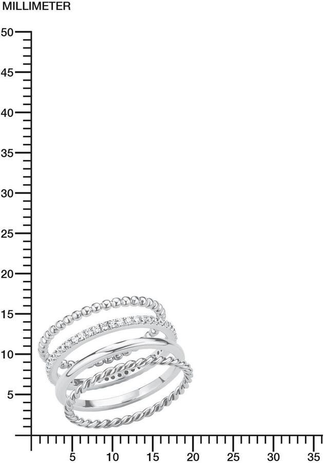 S.Oliver Ringenset 2015038 met zirkoon (synthetisch) (set 4-delig) - Foto 2