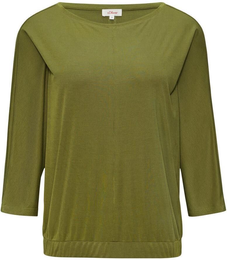 S.Oliver Shirt met 3 4 mouwen met ronde hals