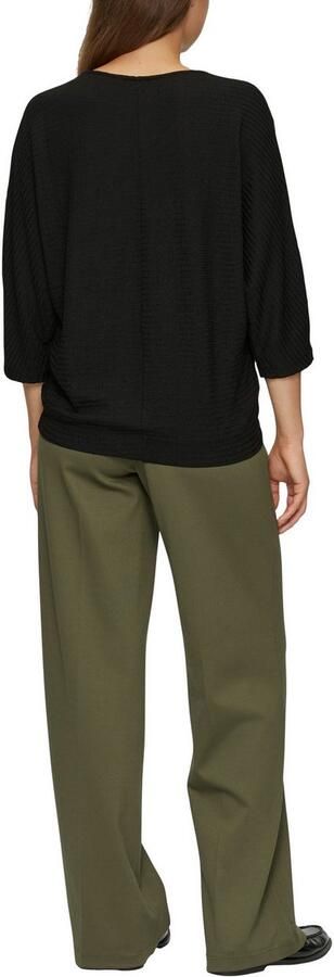 S.Oliver Shirt met 3 4 mouwen met structuur - Foto 3