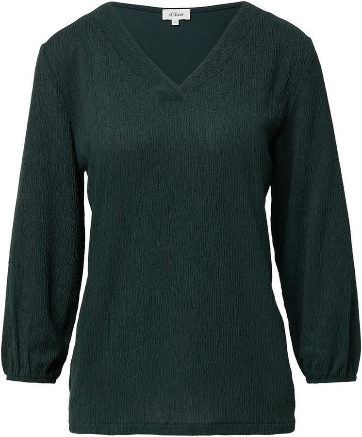 S.Oliver Shirt met 3 4 mouwen met v-hals