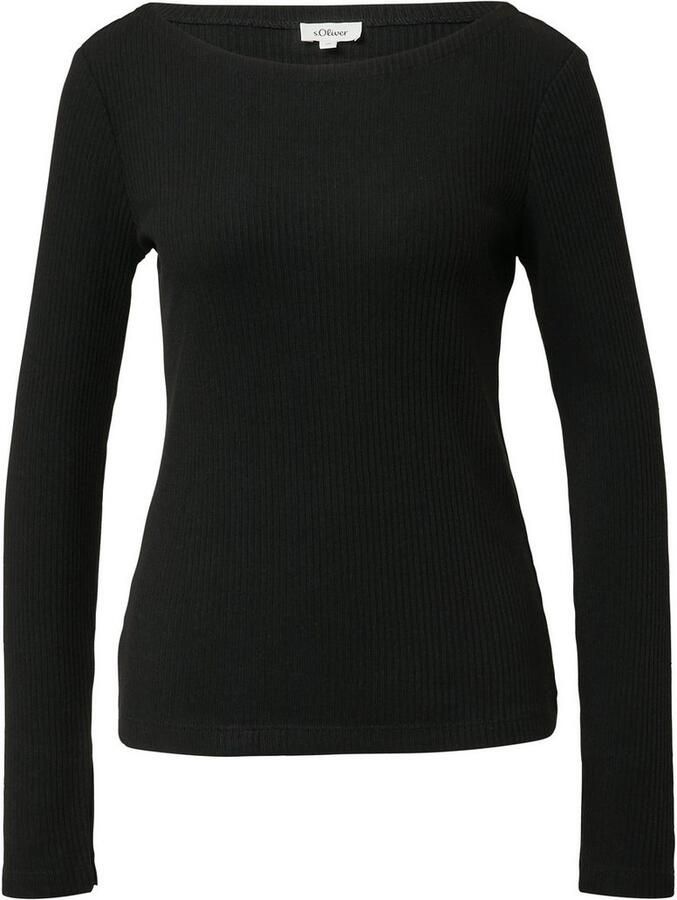S.Oliver Shirt met lange mouwen met boothals