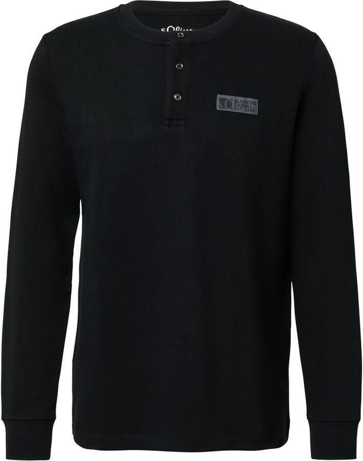 S.Oliver Shirt met lange mouwen met geborduurd logo