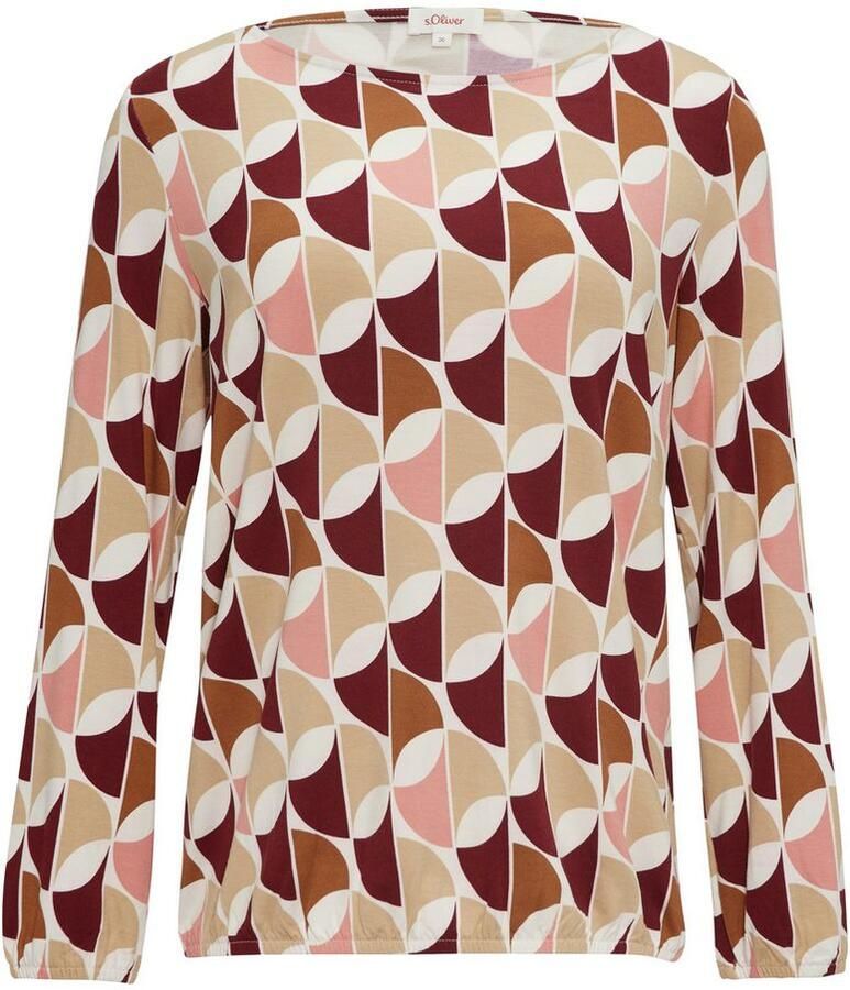 S.Oliver Shirt met lange mouwen met elastische taille
