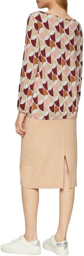 S.Oliver Shirt met lange mouwen met elastische taille - Foto 3