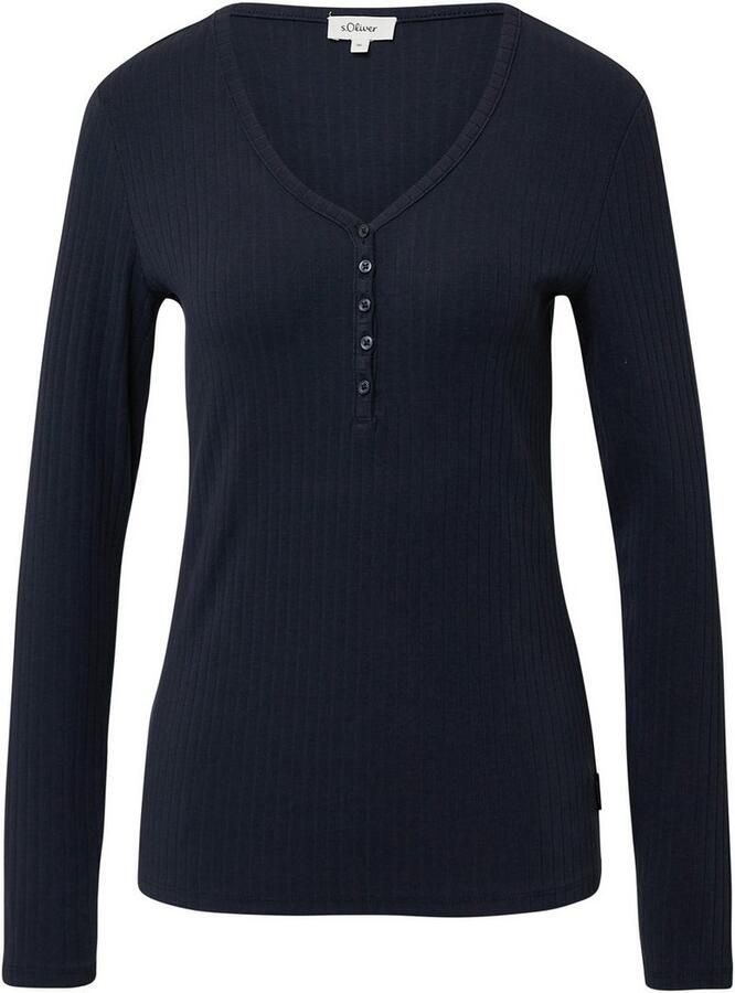 S.Oliver RED LABEL Regular fit shirt met lange mouwen van katoenmix