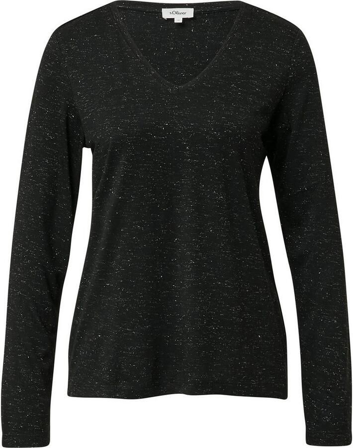 S.Oliver Shirt met lange mouwen met v-hals