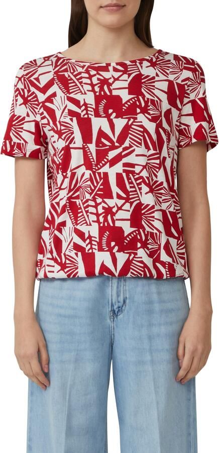 S.Oliver Shirt met print in o-vorm met cut-out - Foto 7
