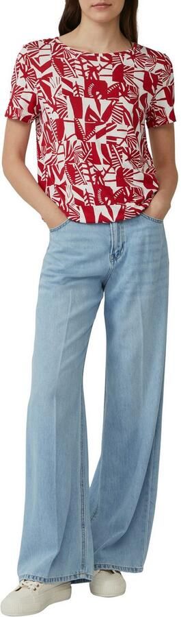 S.Oliver Shirt met print in o-vorm met cut-out - Foto 6