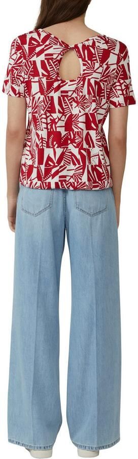 S.Oliver Shirt met print in o-vorm met cut-out - Foto 5