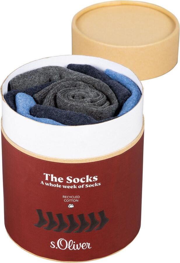 S.Oliver RED LABEL Sokken met gerecycled katoen in een set van 7 stuks - Foto 3