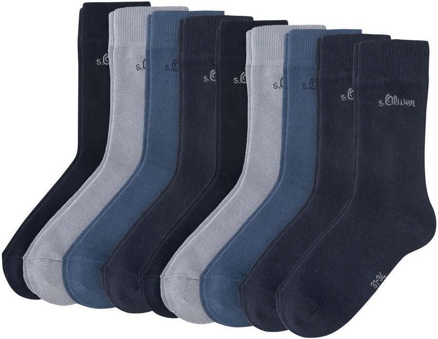 S.Oliver Sokken Essentials met zachte band (set 9 paar)