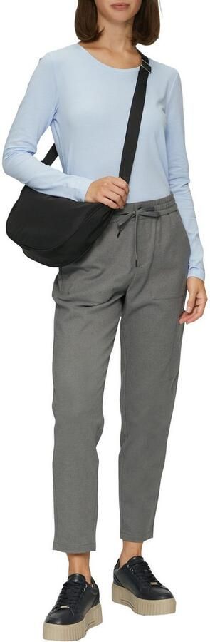 S.Oliver RED LABEL Zachte relaxed joggingbroek met verkorte pijpen - Foto 3