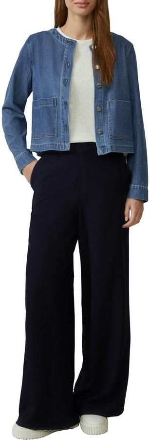 S.Oliver RED LABEL Loose fit stoffen broek van viscosemix - Foto 2