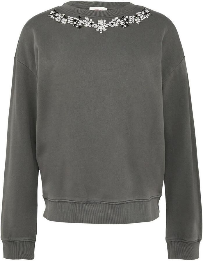 S.Oliver Sweatshirt met decoratieve stenen