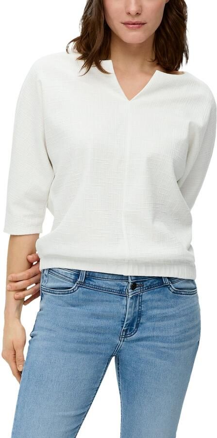 S.Oliver RED LABEL Shirt met 3 4-mouwen en structuurmotief - Foto 4