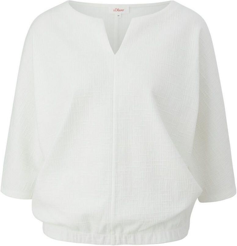 S.Oliver RED LABEL Shirt met 3 4-mouwen en structuurmotief - Foto 1