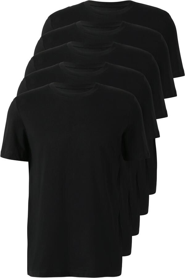 S.Oliver regular T-shirt zwart (set van 5) - Foto 5