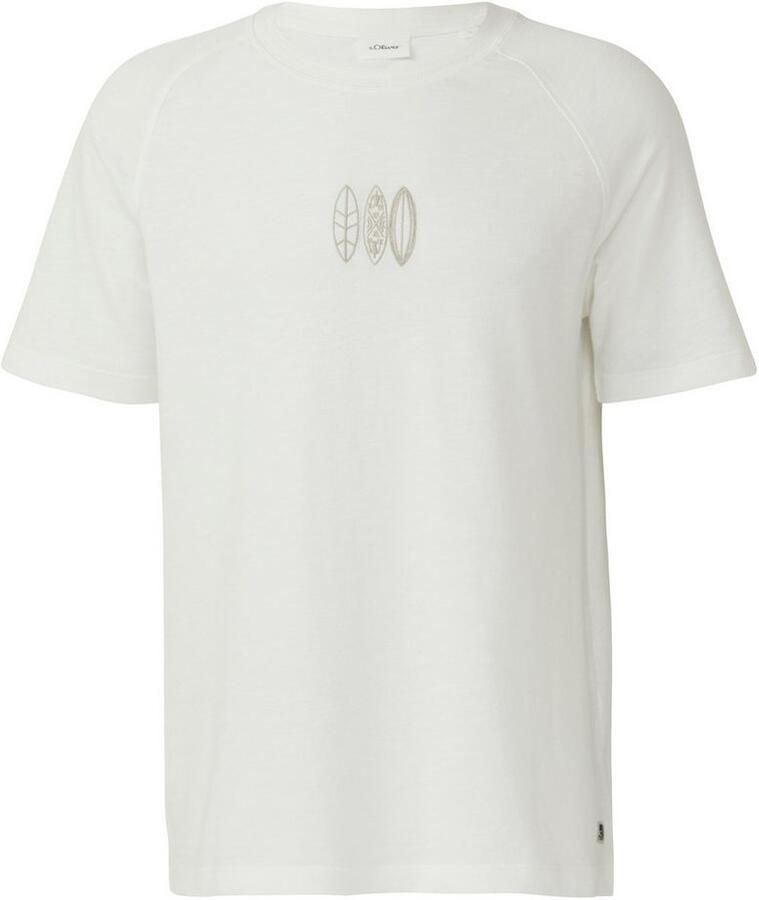 S.Oliver T-shirt met borduursel op borsthoogte