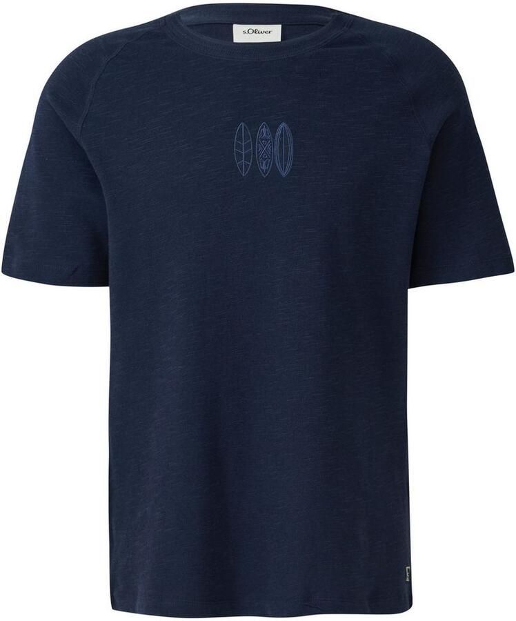 S.Oliver T-shirt met borduursel op borsthoogte