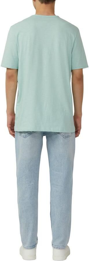 S.Oliver T-shirt met borstzak en open randen - Foto 4