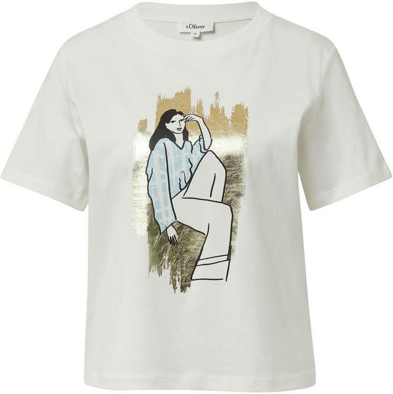 S.Oliver T-shirt met flitser-print