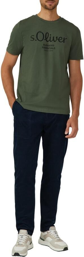 S.Oliver T-shirt met grote logoprint in 2-pack (2-delig) - Foto 3