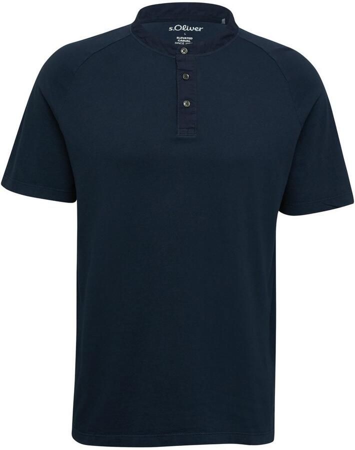 S.Oliver T-shirt met henleyhals