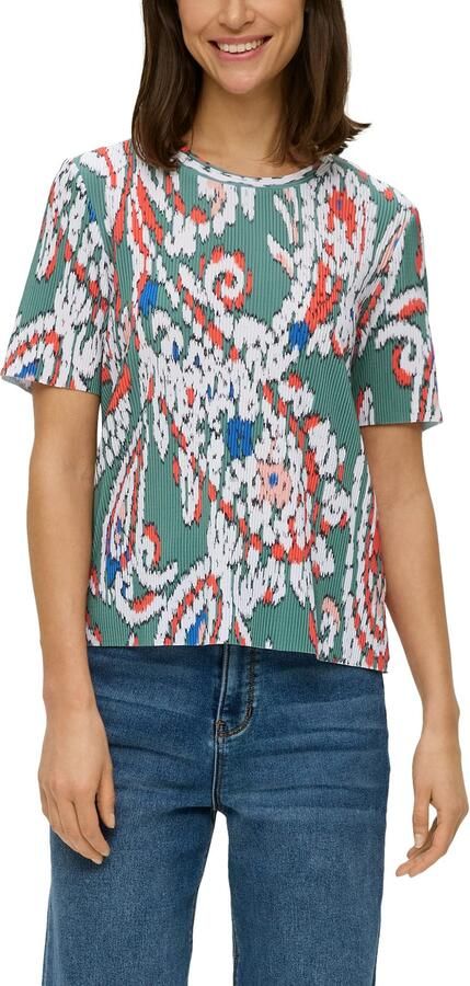 S.Oliver T-shirt met plisséplooien - Foto 4