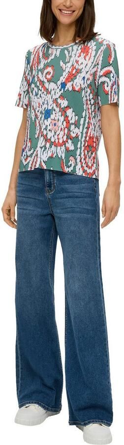 S.Oliver T-shirt met plisséplooien - Foto 3