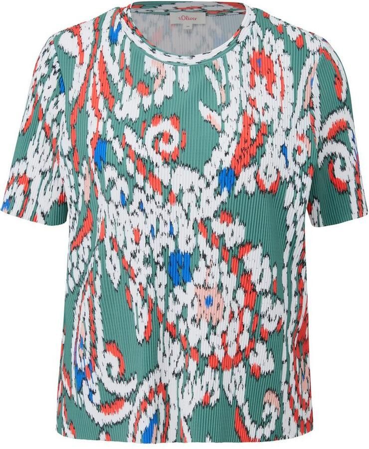 S.Oliver T-shirt met plisséplooien