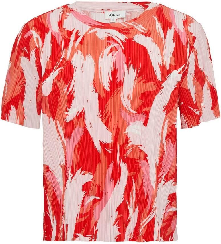 S.Oliver RED LABEL Regular fit T-shirt met plissé