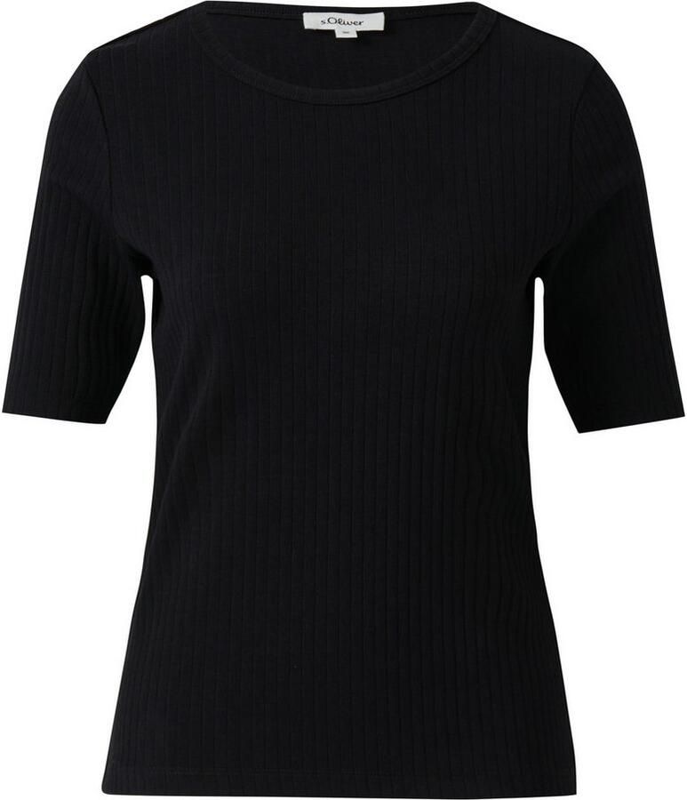 S.Oliver T-shirt met ribstructuur